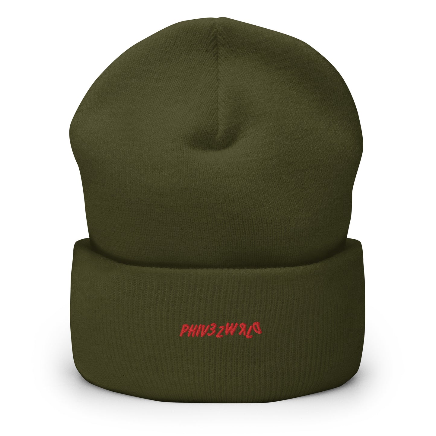 Red Phivezwrld Cuffed Beanie