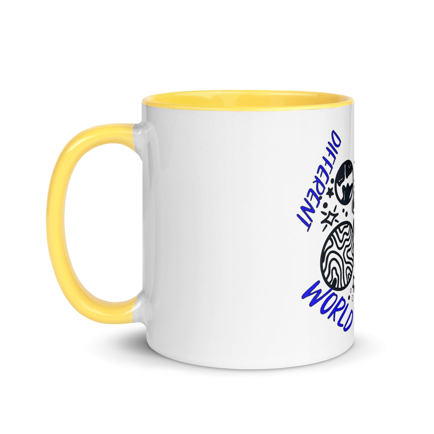 Another Day Different World Mug with Color Inside