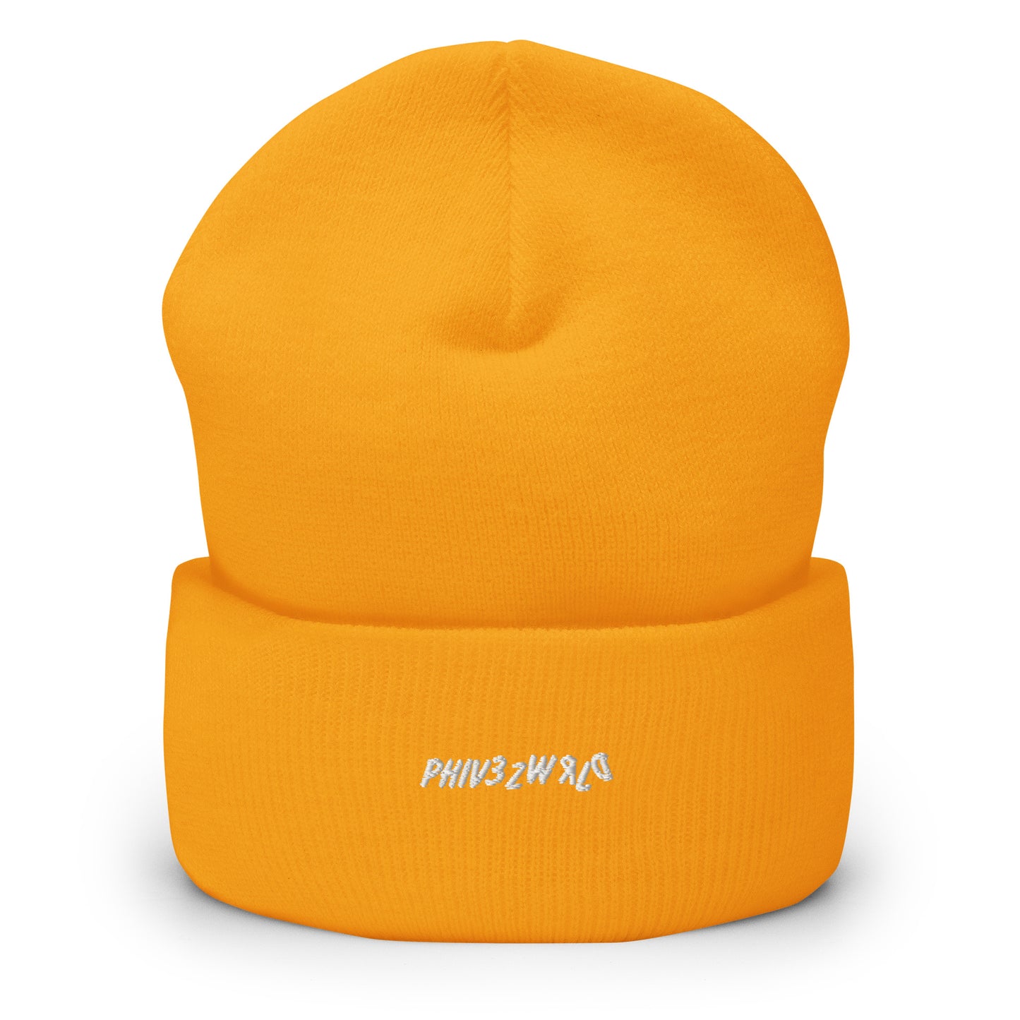 White Phivezwrld Cuffed Beanie