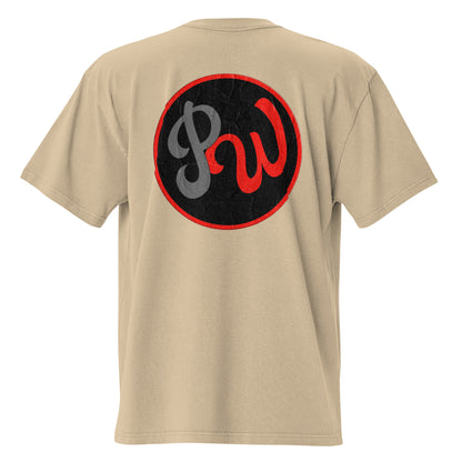 PhivesWrld Red Oversized faded t-shirt