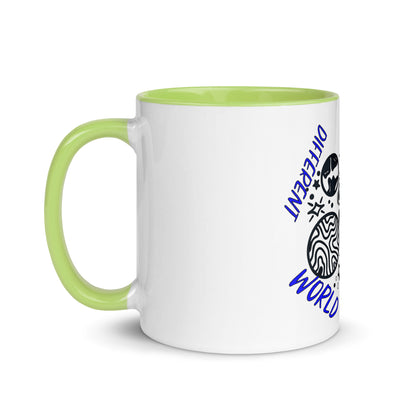 Another Day Different World Mug with Color Inside